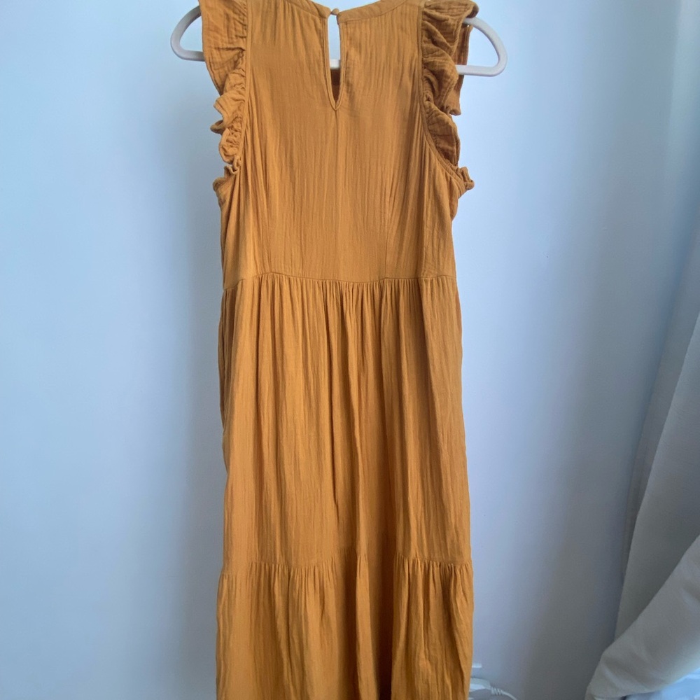 Universal Thread Gauze Yellow Sleeveless Maxi Sundress - Picture 4 of 8